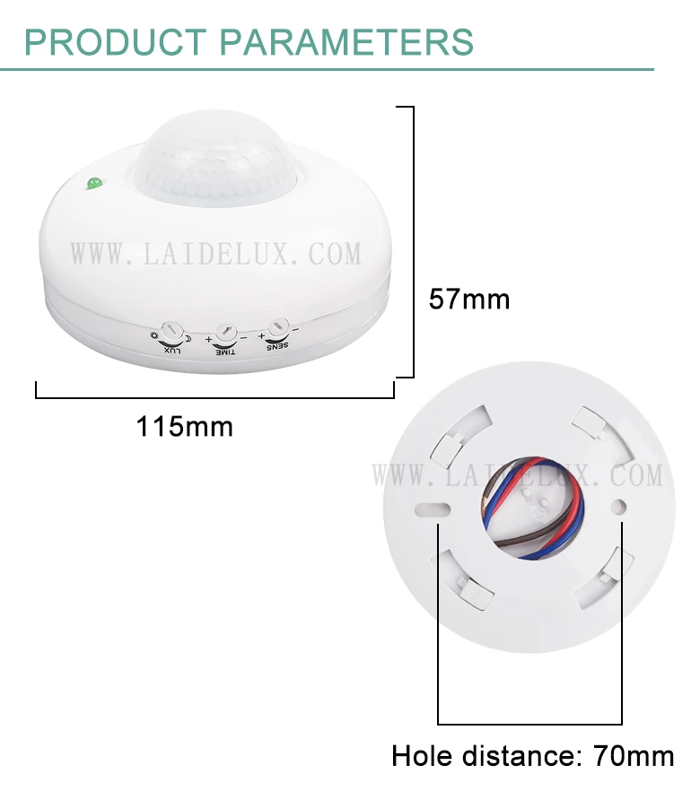 3 Button Adjustable Pir Motion Sensor Switch