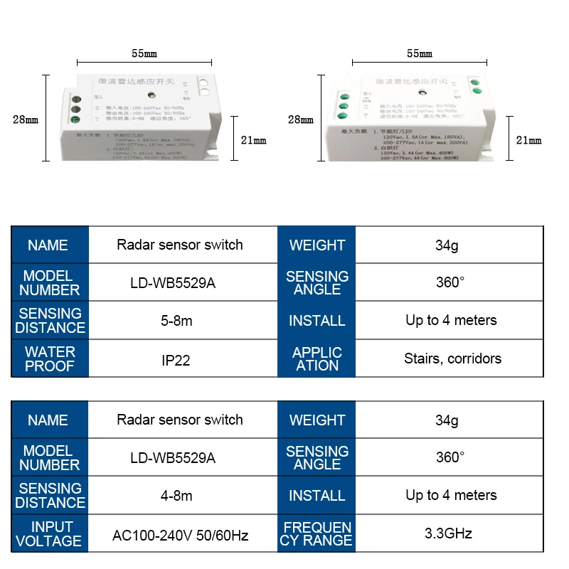 Microwave Radar Sensor Switch