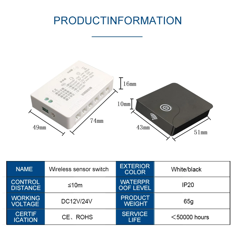 Wireless Touch Sensor Switch