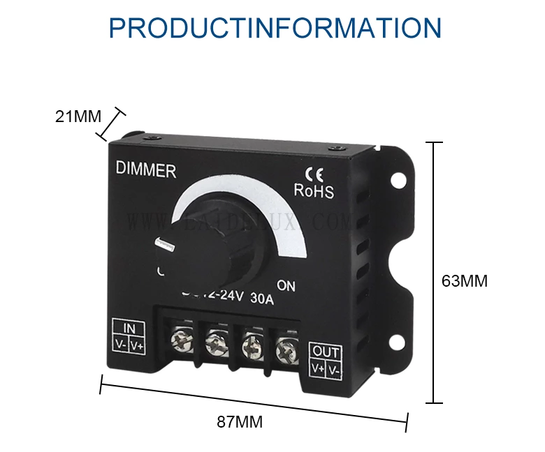 Led Dimming Controller(PWM digital stepless dimming)