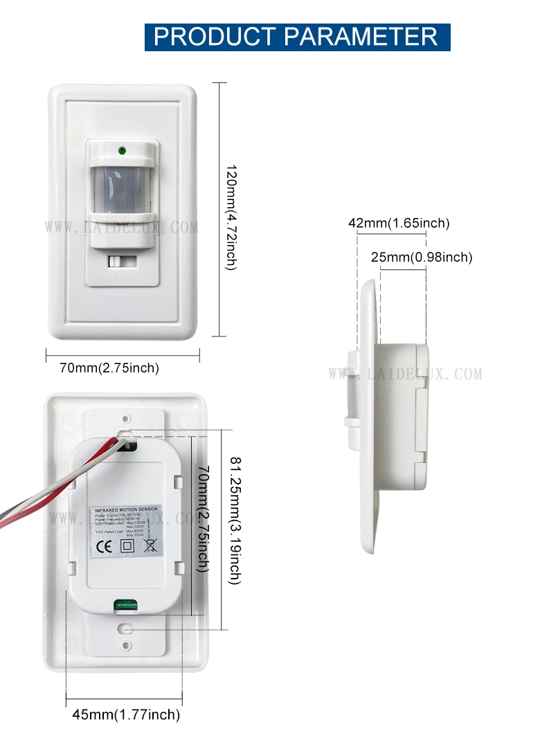 Wall-mounted Human Body Sensor Switch