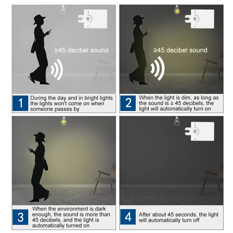 Sound And Light Control  Sensor Switch