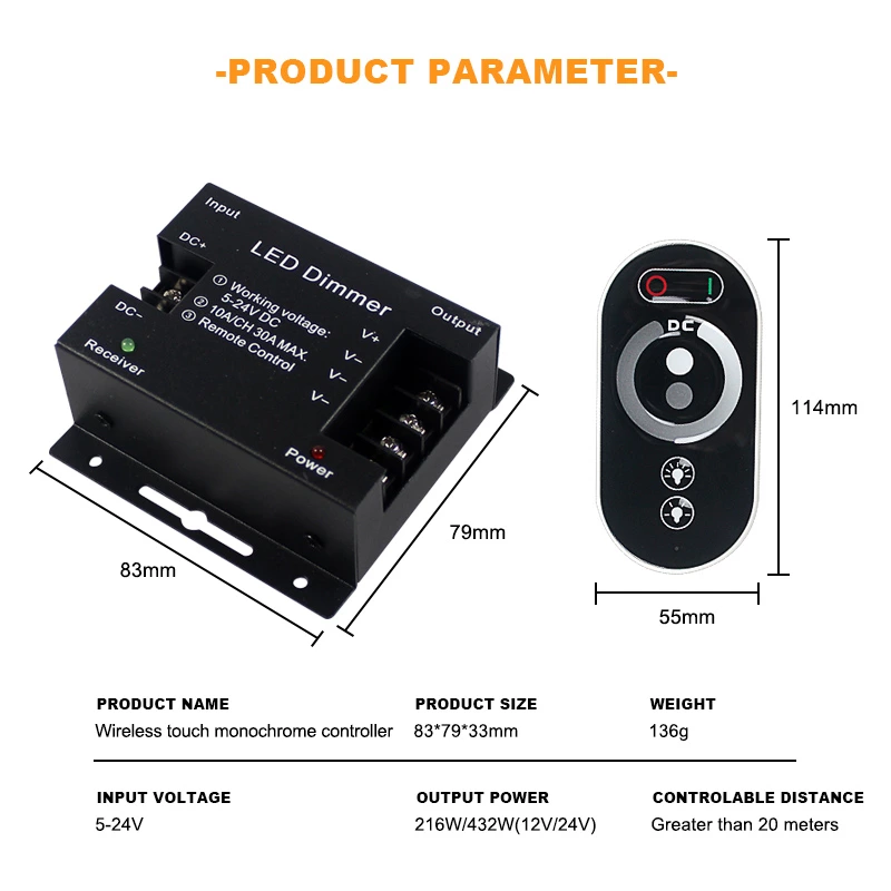 Wireless Touch  Monochrome Controller