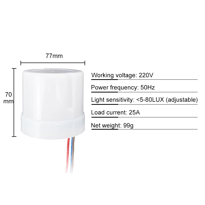 Cylindrical Light Control Sensor Switch