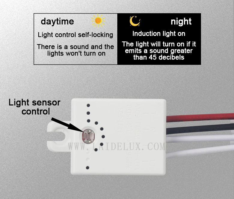 Sound And Light Control  Sensor Switch