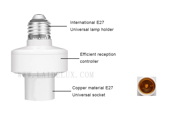 Wireless E27 Lamp Holder Switch