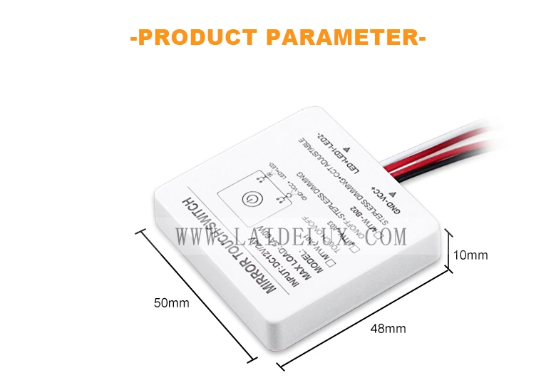 Monochrome Single Control  Mirror Touch Switch