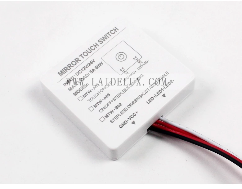 Monochrome Single Control  Mirror Touch Switch