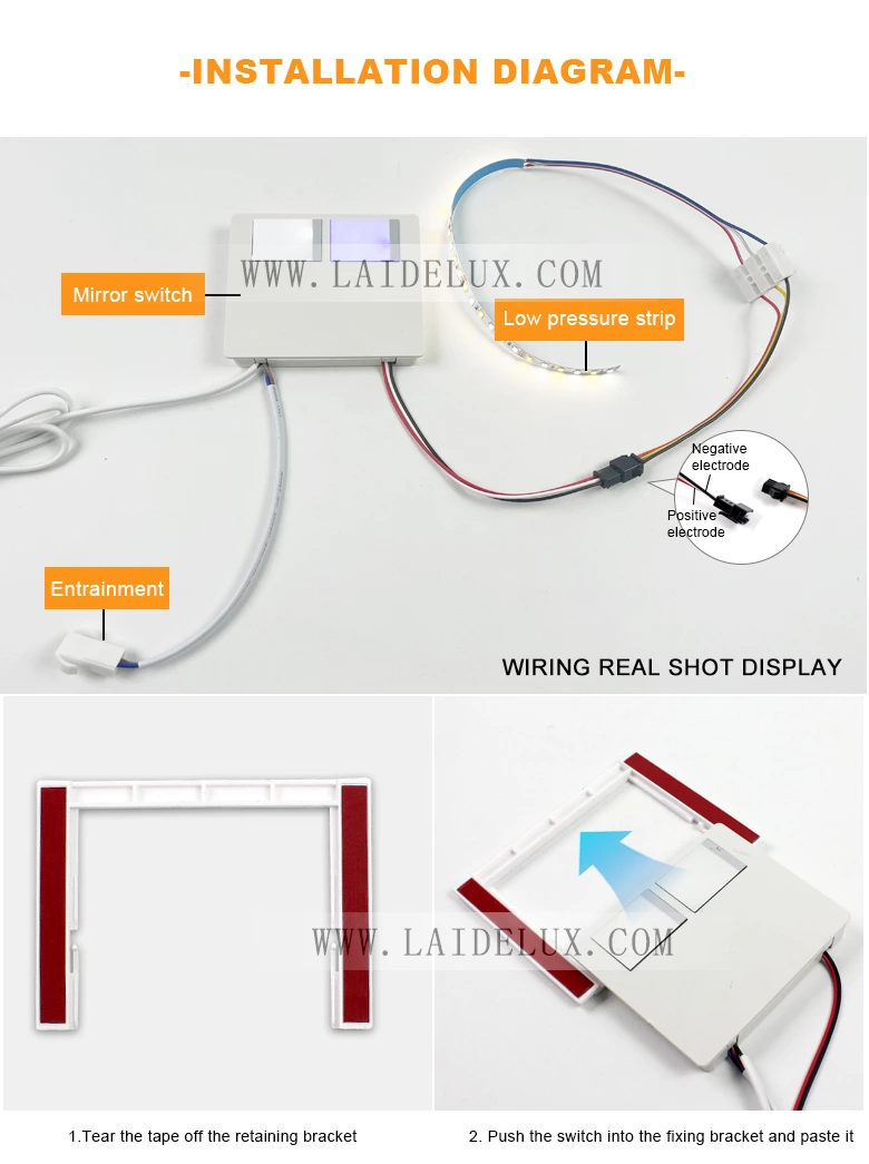 Three-color Mirror  Touch Switch