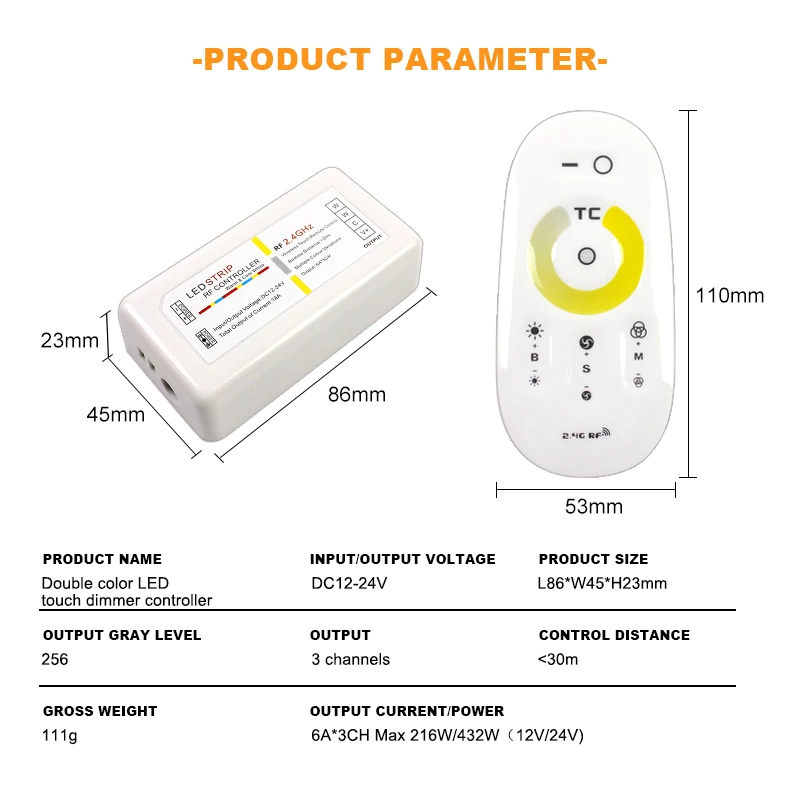 Double Color Led  Touch Controller