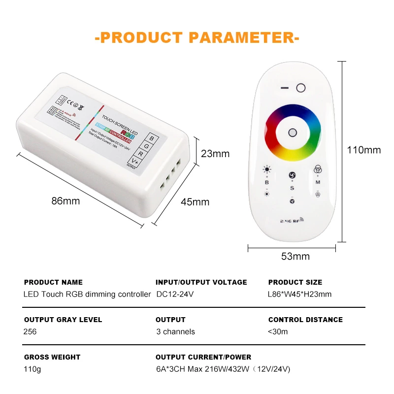 Rgb Touch  Dimming Controller