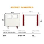 Three-color Mirror  Touch Switch