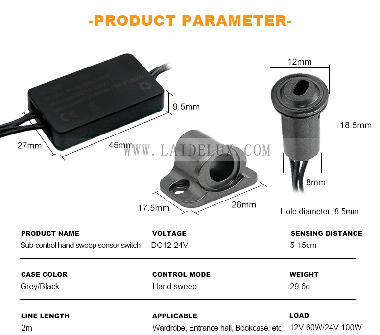 8mm Hand Sweep Sensor Switch（Sub-control）