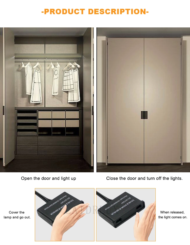 Utra-Thin Double Door Sensor Switch