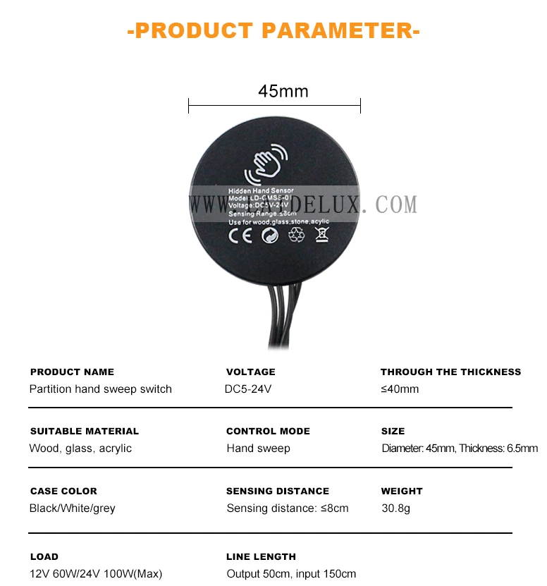 Wooden Board Hand Sweep IR Motion Sensor