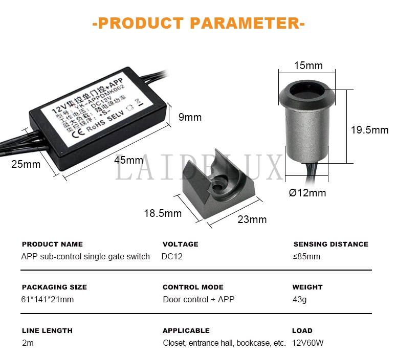 Sub-Control APP-control IR Single Door Sensor