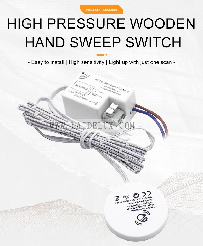 AC220V Wood Penetration Hand Sweep Sensor Switch