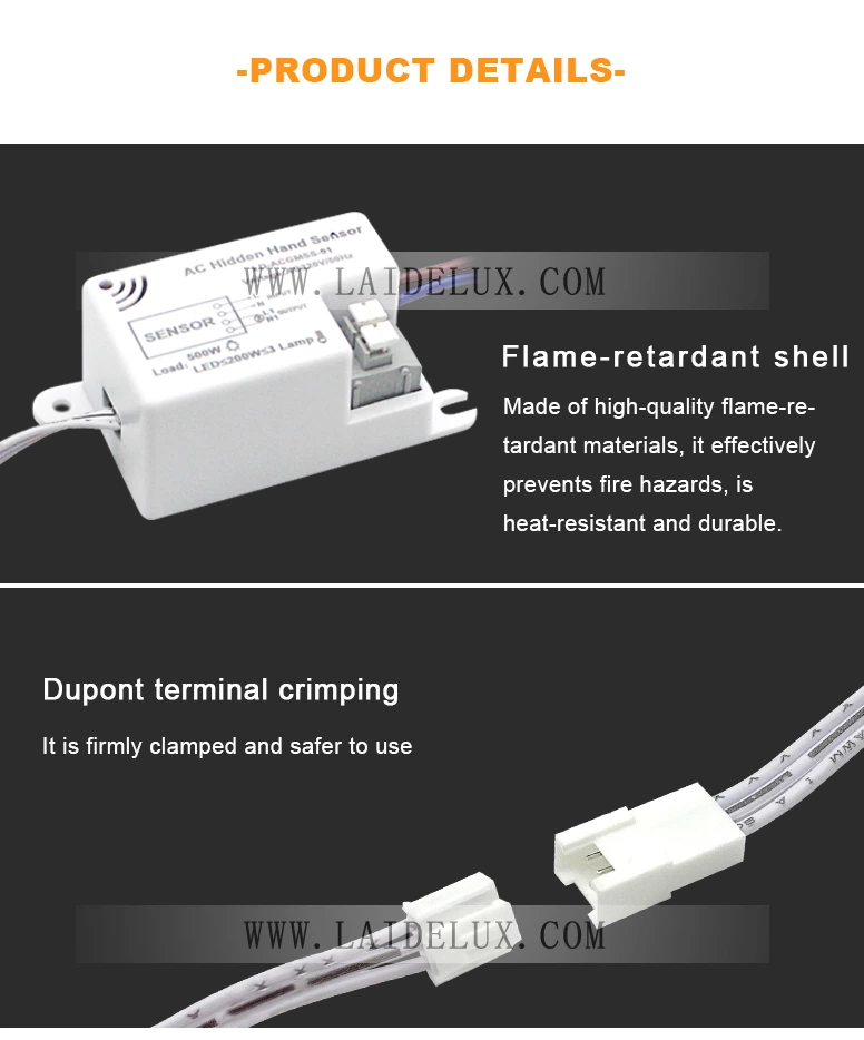 AC220V Wood Penetration Hand Sweep Sensor Switch