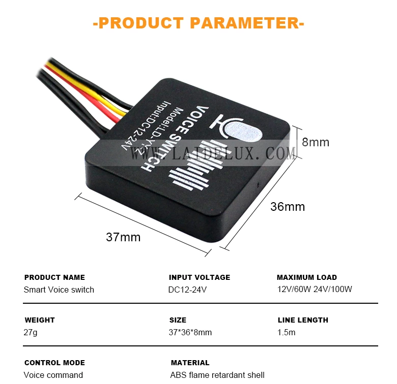 English Russian Dual Color Square Voice Controller