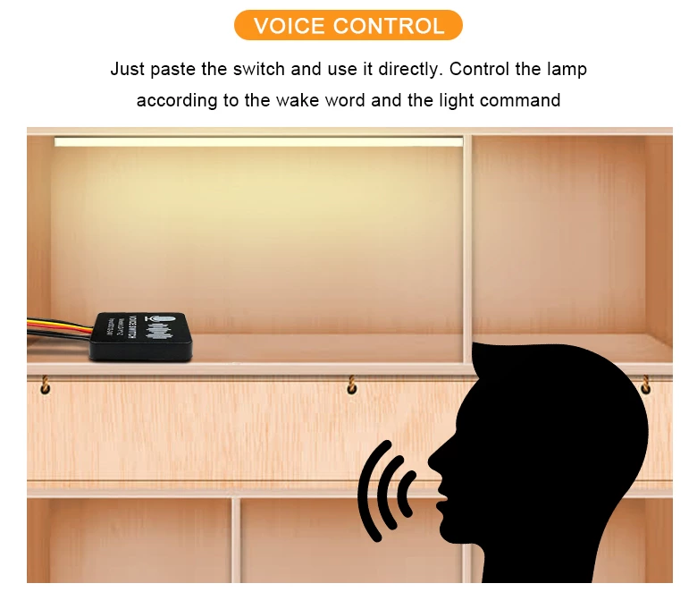 English Russian Dual Color Square Voice Controller