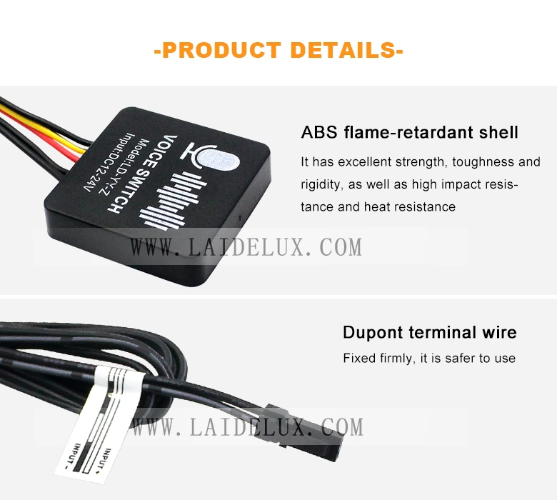 English Russian Dual Color Square Voice Controller