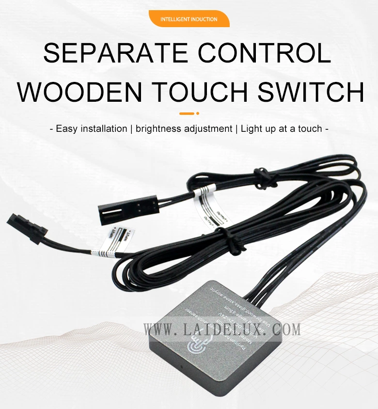 Square Wooden Partition Touch Dimming Sensor Switch