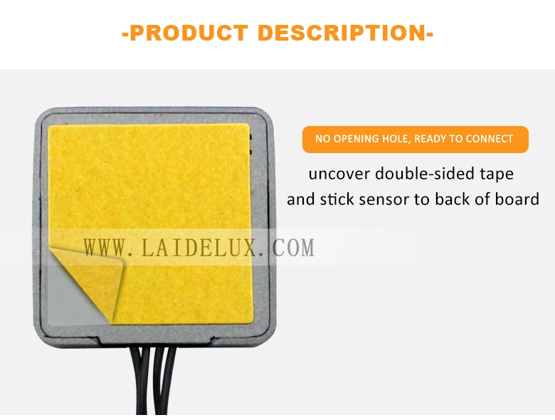 Square Wooden Partition Touch Dimming Sensor Switch