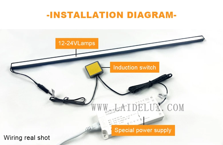 Square Wooden Partition Touch Dimming Sensor Switch