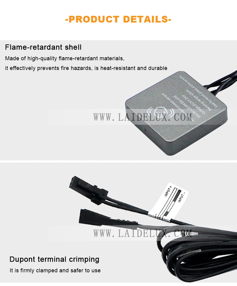 Square Wooden Board Hand Sweep IR Motion Sensor