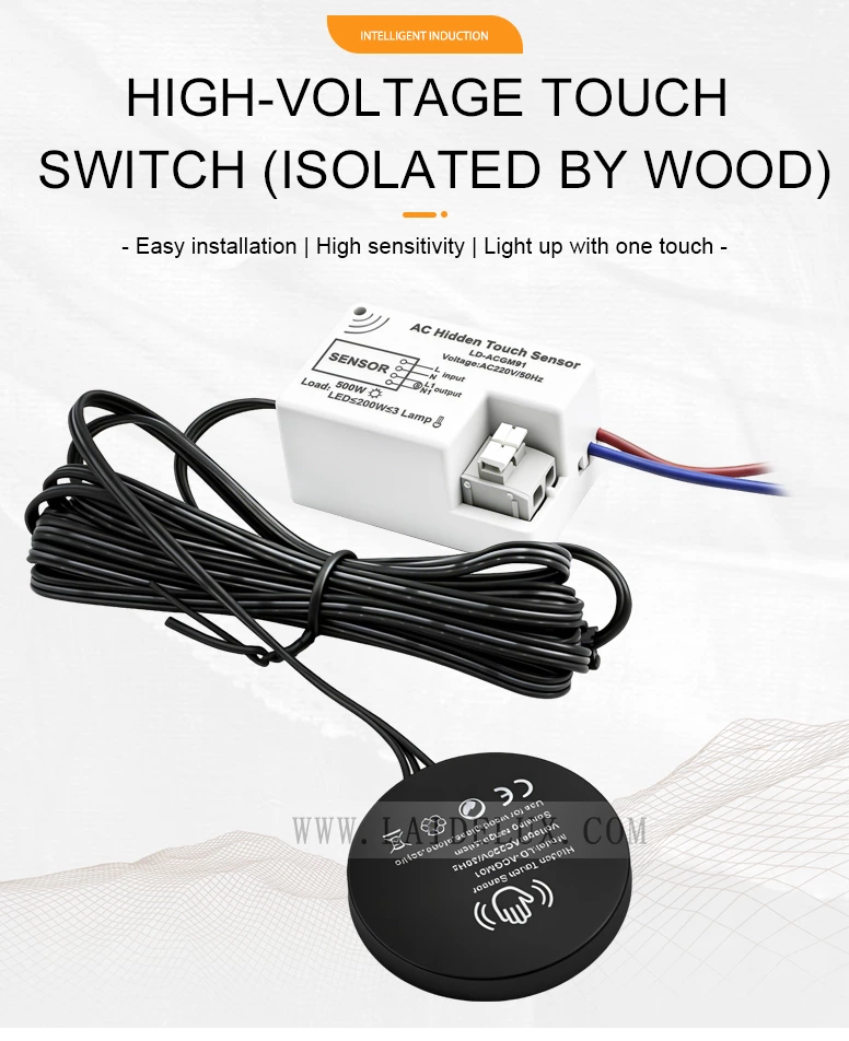 AC220V Wood Penetration Touch Dimming Sensor Switch