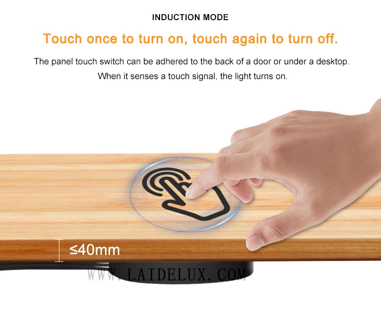 AC220V Wood Penetration Touch Dimming Sensor Switch
