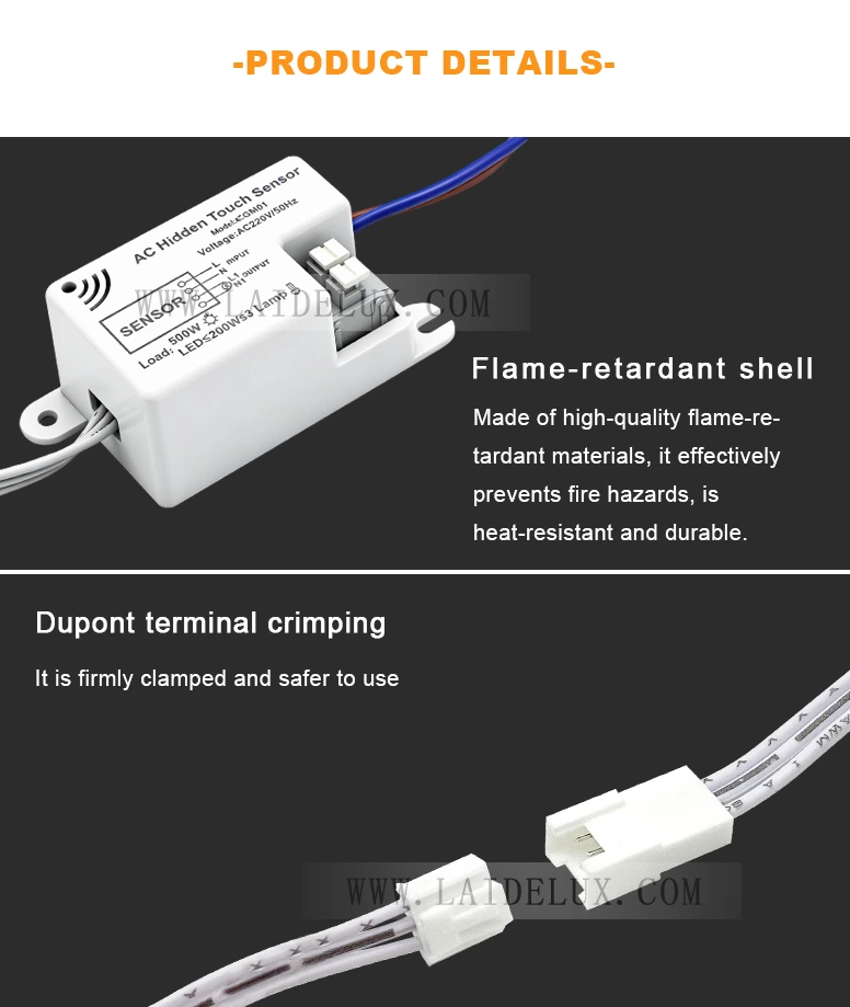 AC220V Wood Penetration Touch Dimming Sensor Switch