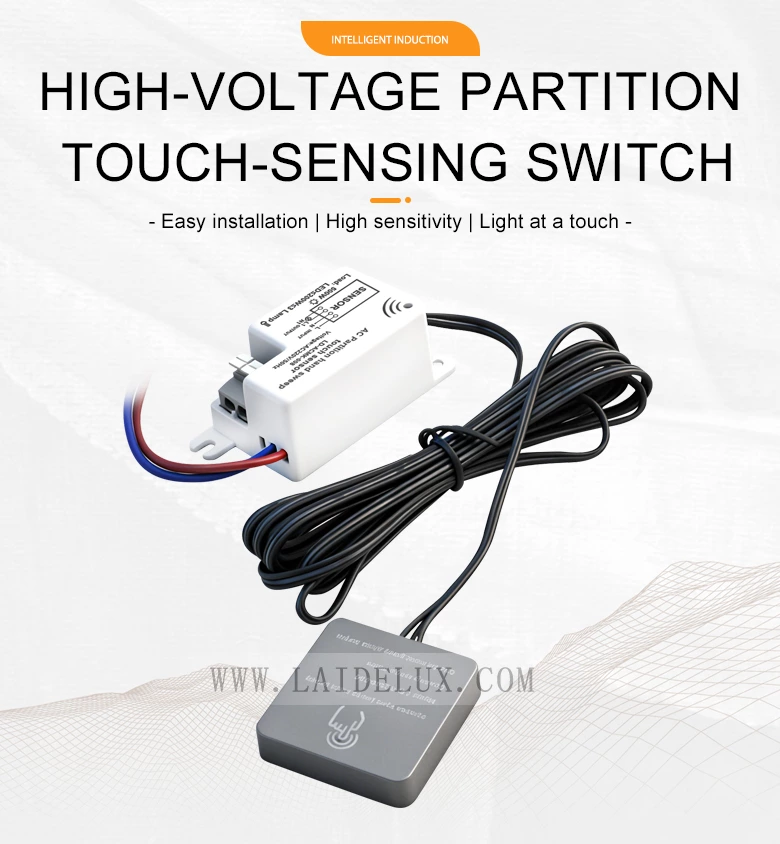 AC220V Wood Penetration Touch Dimming Sensor Switch（Square）