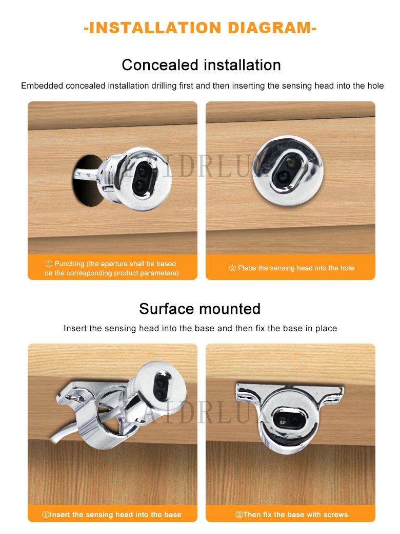 AC220V Double Door Sensor Switch（Detachable ）
