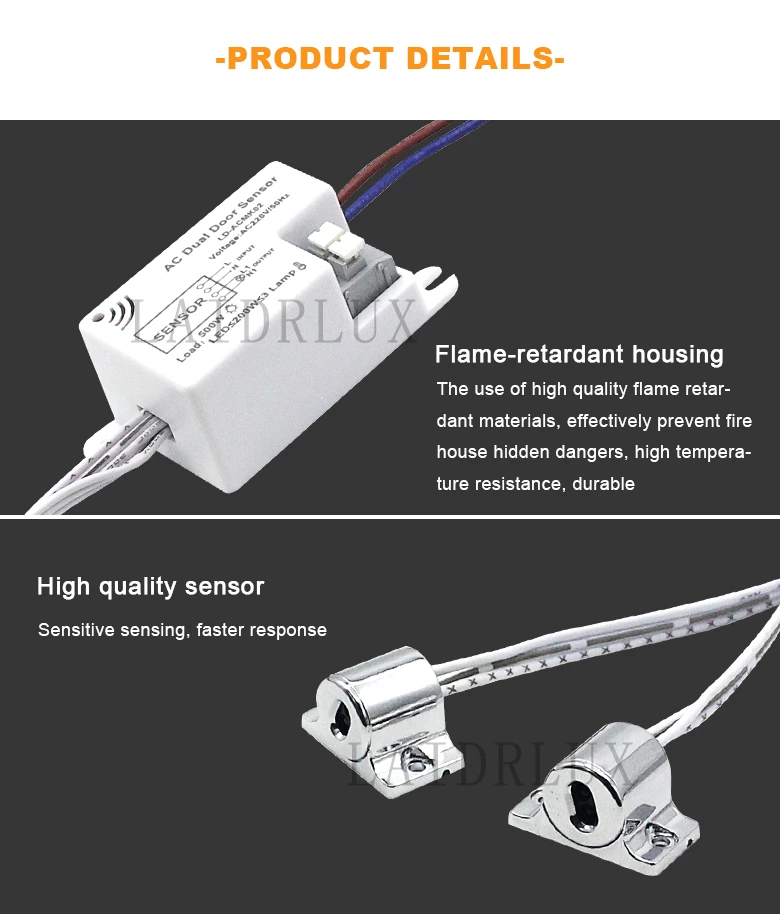 AC220V Double Door Sensor Switch（Detachable ）