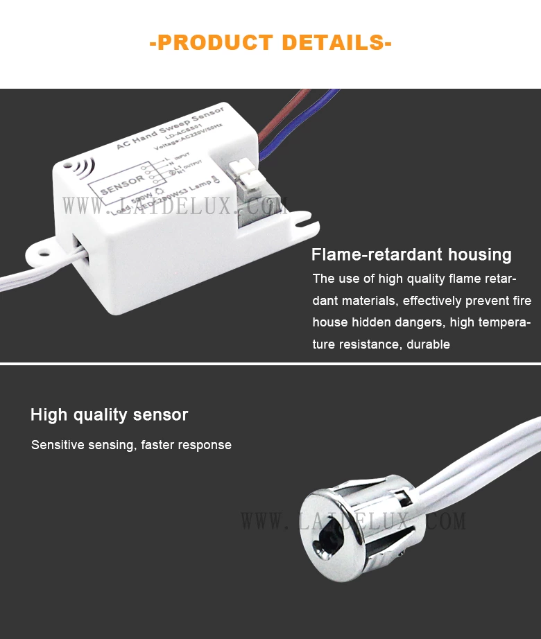 AC220V Hand Sweep IR Sensor Switch（Detachable ）
