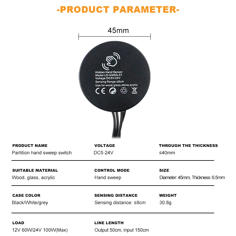 Wooden Board Hand Sweep IR Motion Sensor