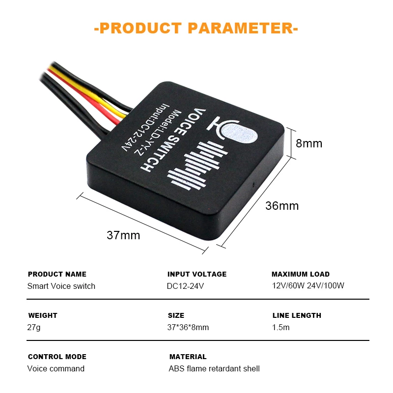 English Russian Dual Color Square Voice Controller