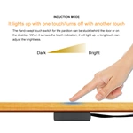 Square Wooden Partition Touch Dimming Sensor Switch