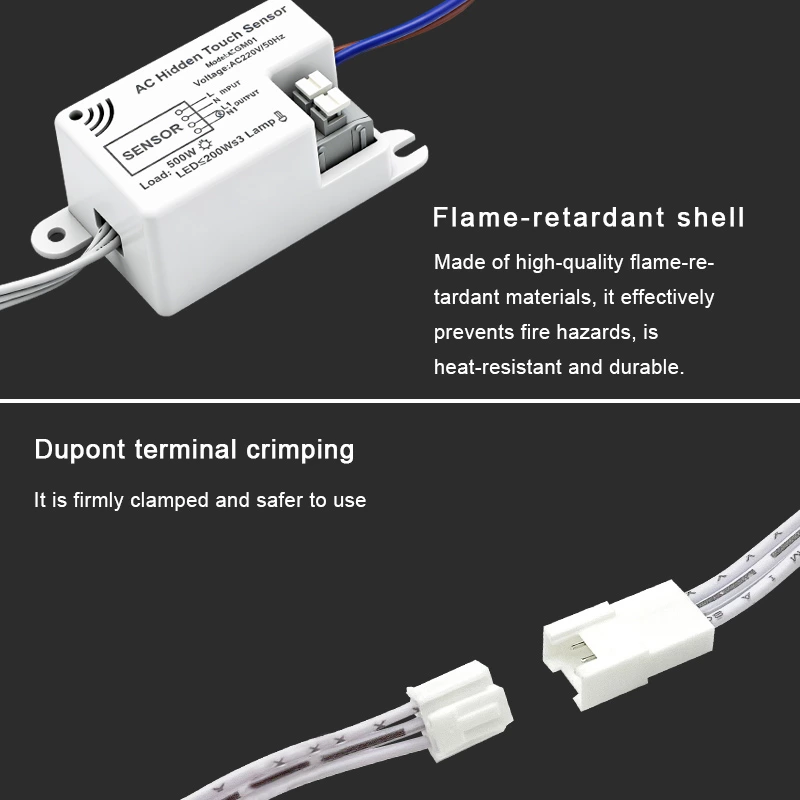 AC220V Wood Penetration Touch Dimming Sensor Switch