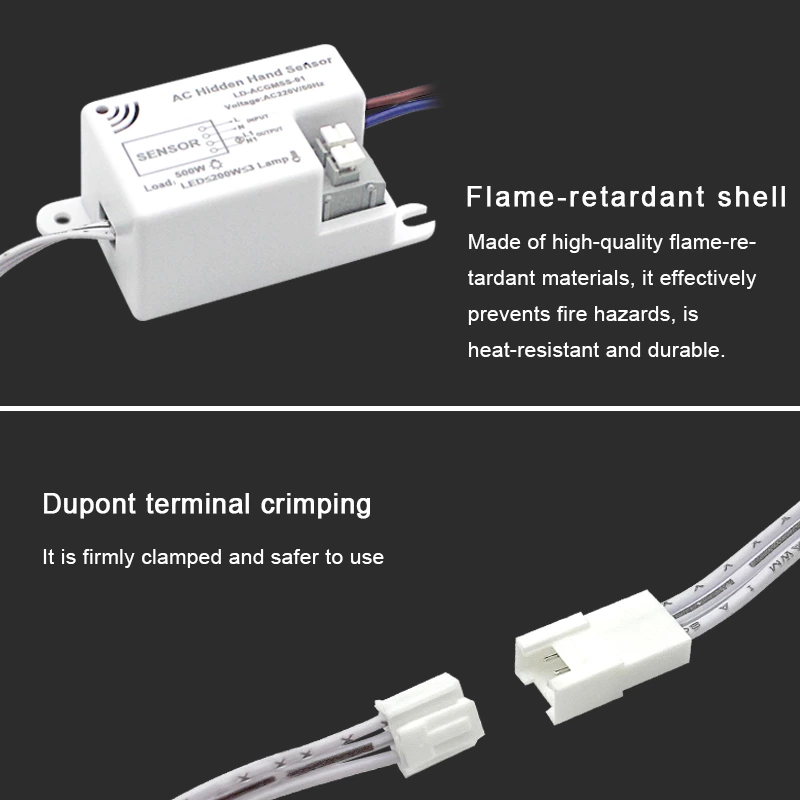 AC220V Wood Penetration Hand Sweep Sensor Switch