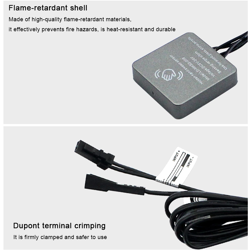 Square Wooden Board Hand Sweep IR Motion Sensor