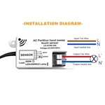 AC220V Wood Penetration Touch Dimming Sensor Switch（Square）
