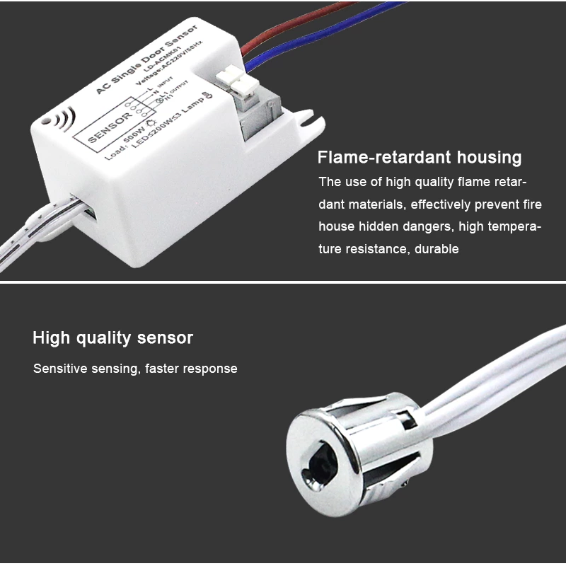 AC220V Single Door Sensor Switch（Detachable ）
