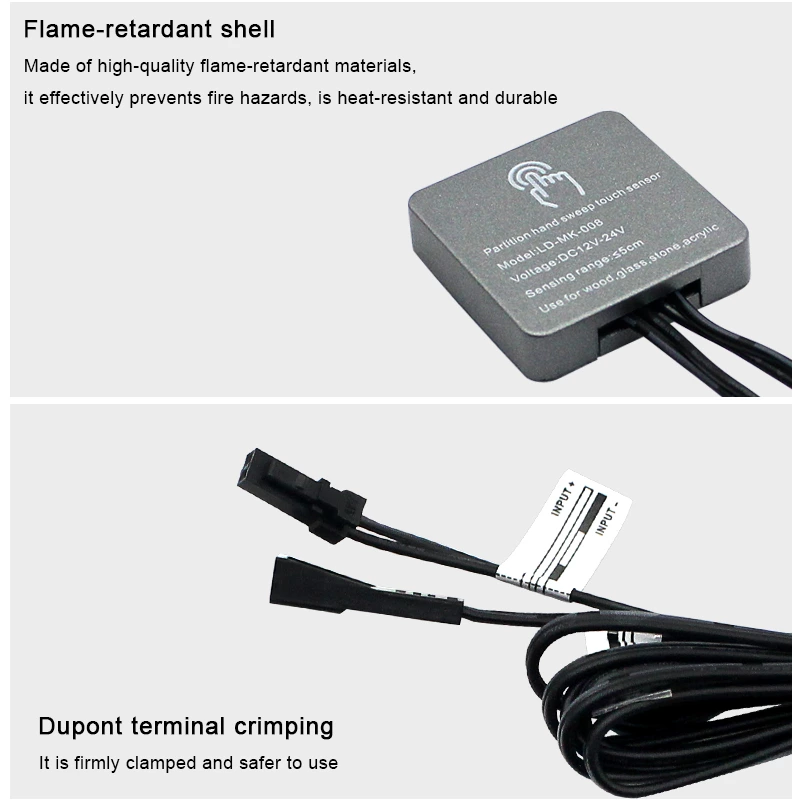 Square Wooden Partition Touch Dimming Sensor Switch