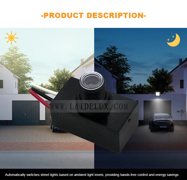 Dusk-to-Dawn Electronic Photocell Sensor Switch