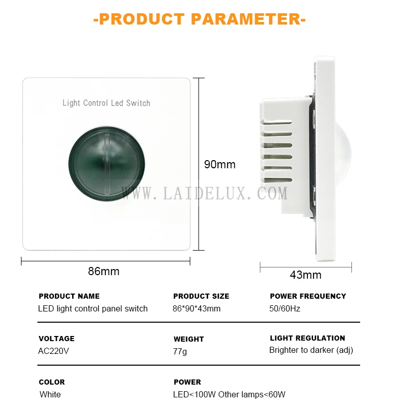 Wall Mounted Photocell Sensor Switch