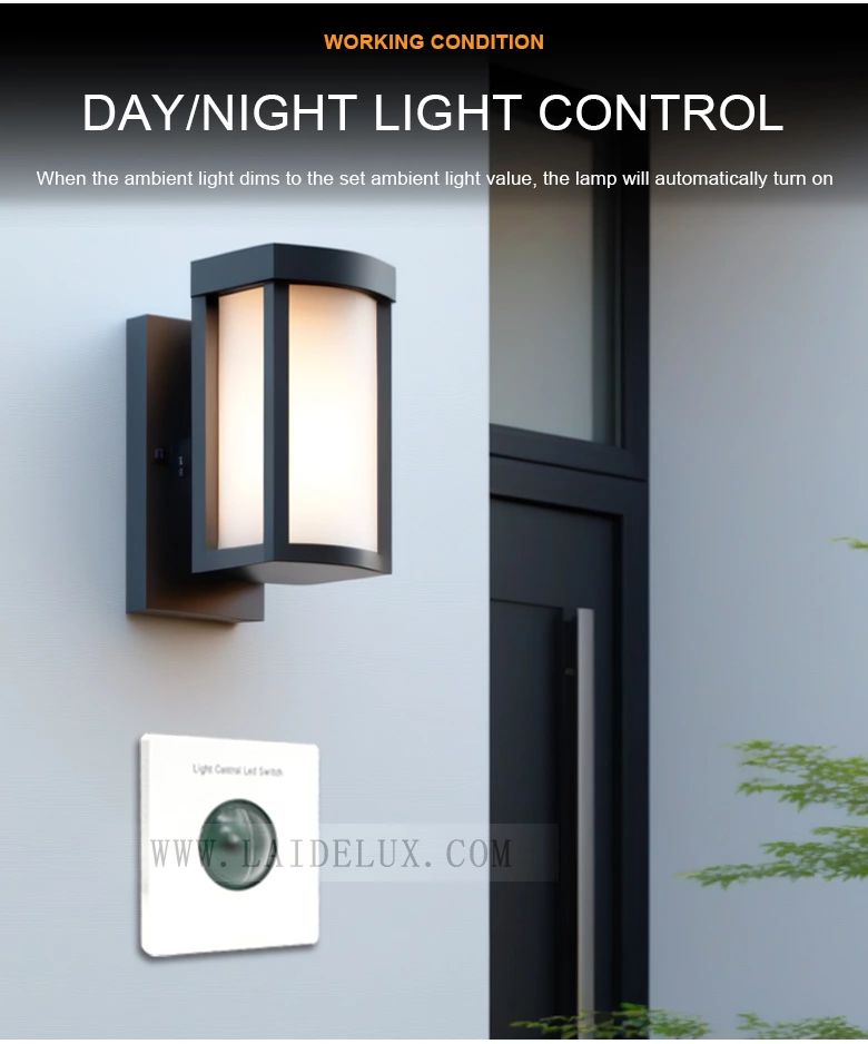 Wall Mounted Photocell Sensor Switch