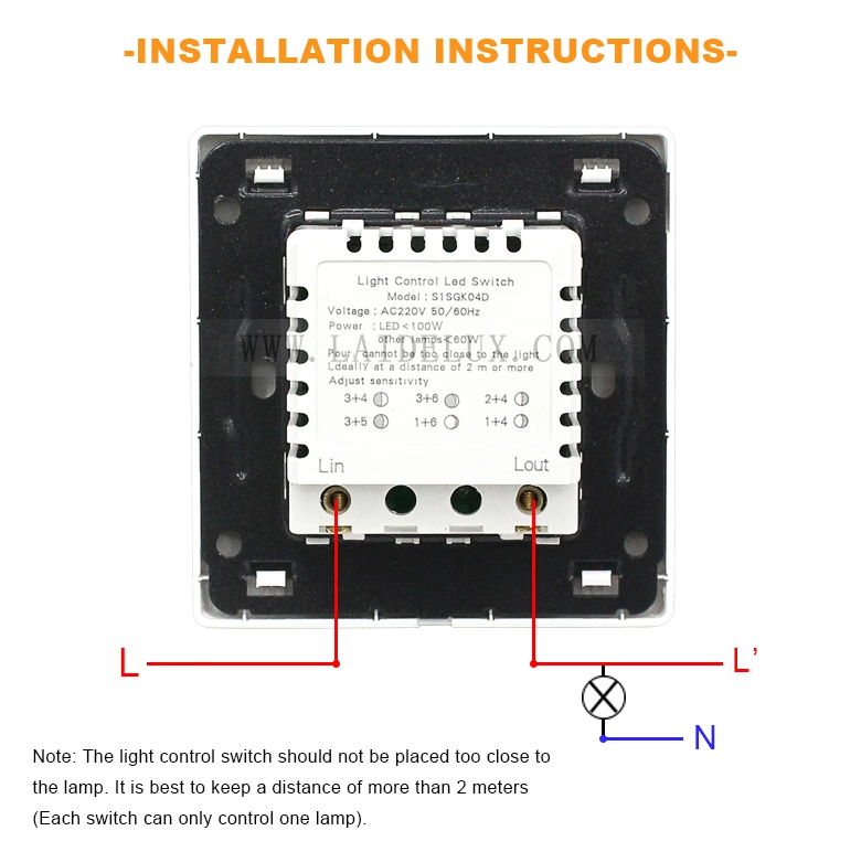 Wall Mounted Photocell Sensor Switch