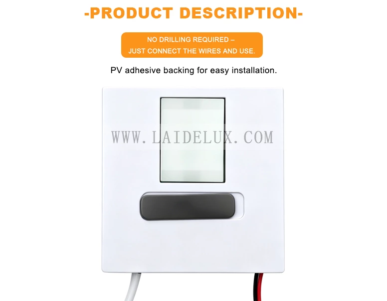 LED Mirror Touch Sensor Switch with US Plug（DoubleColor Without Defogging）
